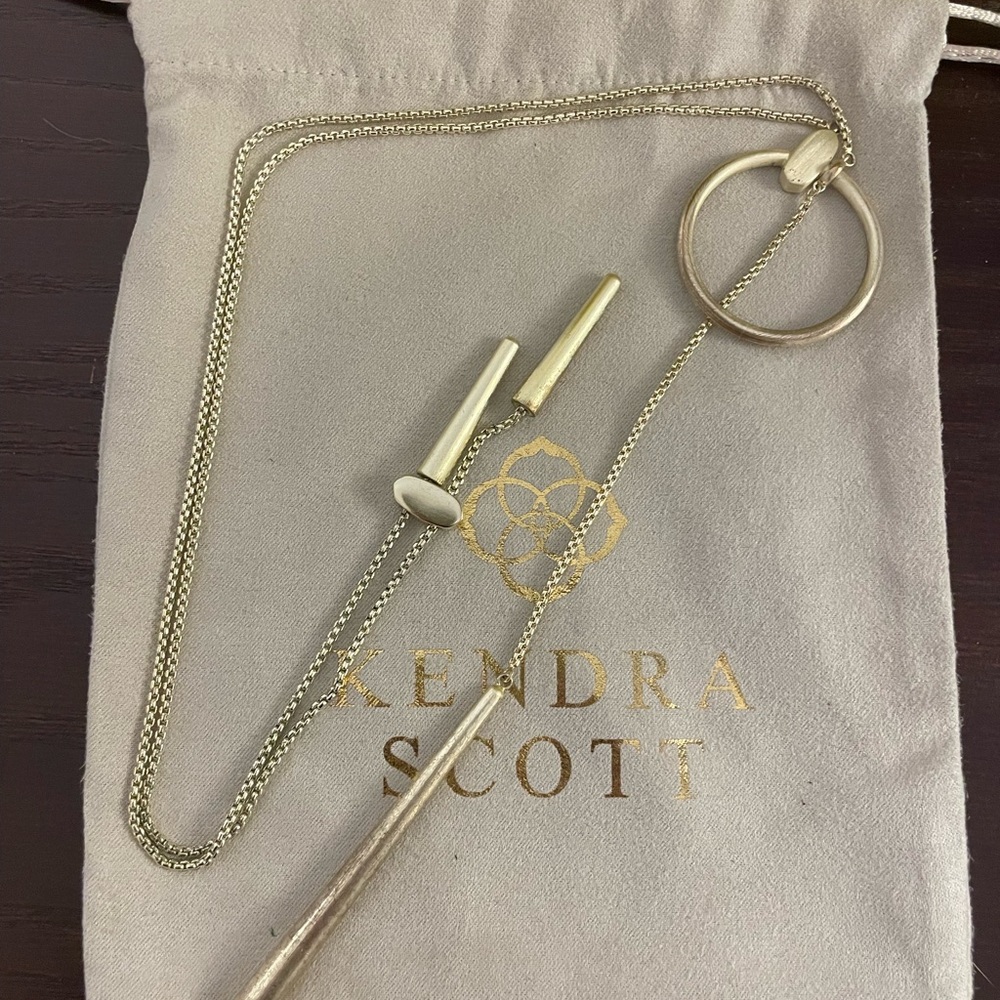 Kendra Scott Tegan Necklace Gold 28”